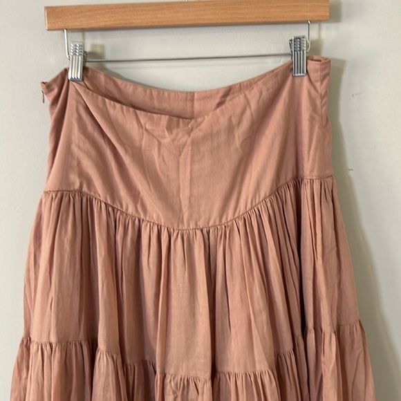 erika pena RITA HIGH LOW BOHEMIAN SKIRT Ruffle Hand Dyed Sz M/L NEW - Picture 11 of 16